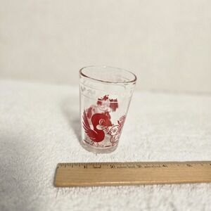 Vintage Kraft Kiddie Cups Childrens Swanky Swig Juice Glass Baby Bird & Elephant